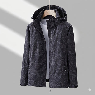 Elodie | Bedruckte, gefütterte Damen-Kapuzenregenjacke