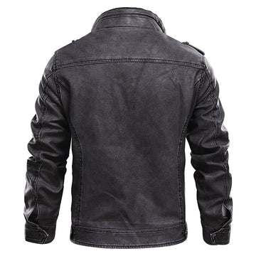 Ambrose | Herren-Lederjacke mit Stehkragen