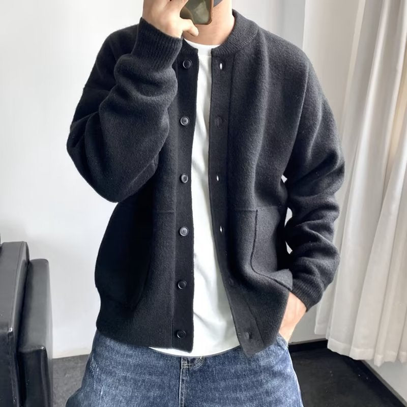 Anthony | Herren-Cardigan mit Rundhalsausschnitt und Knopfleiste