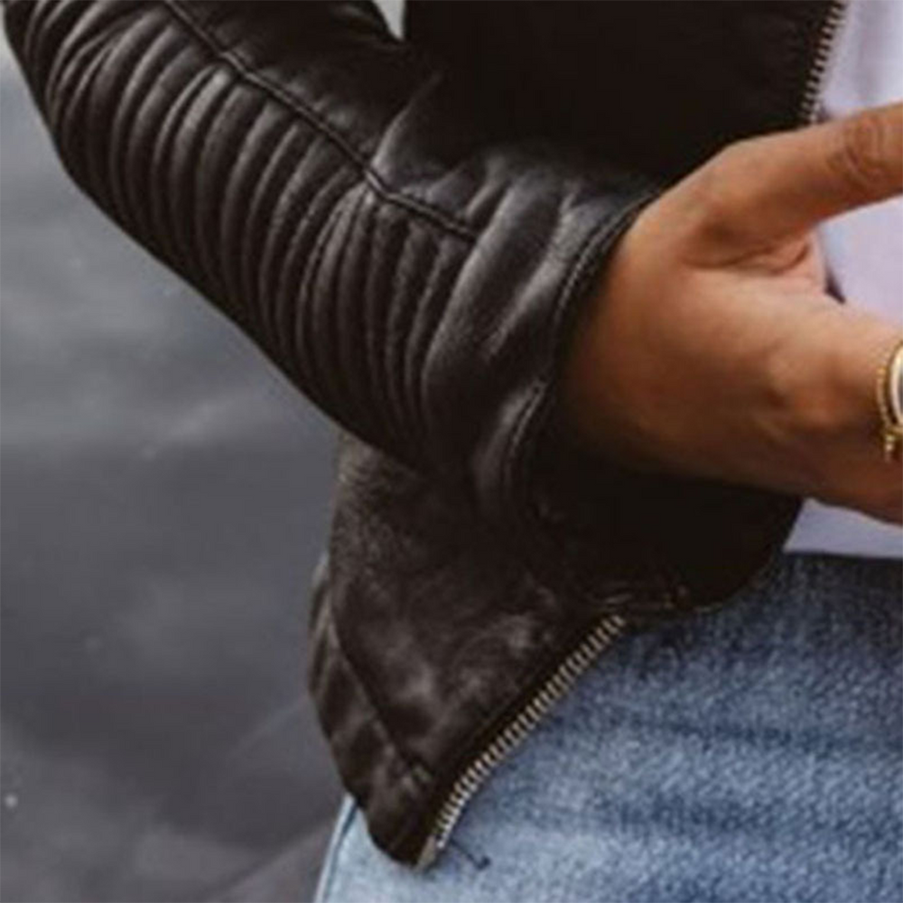 Arabella | Women's Quilted Leather Biker Jacket