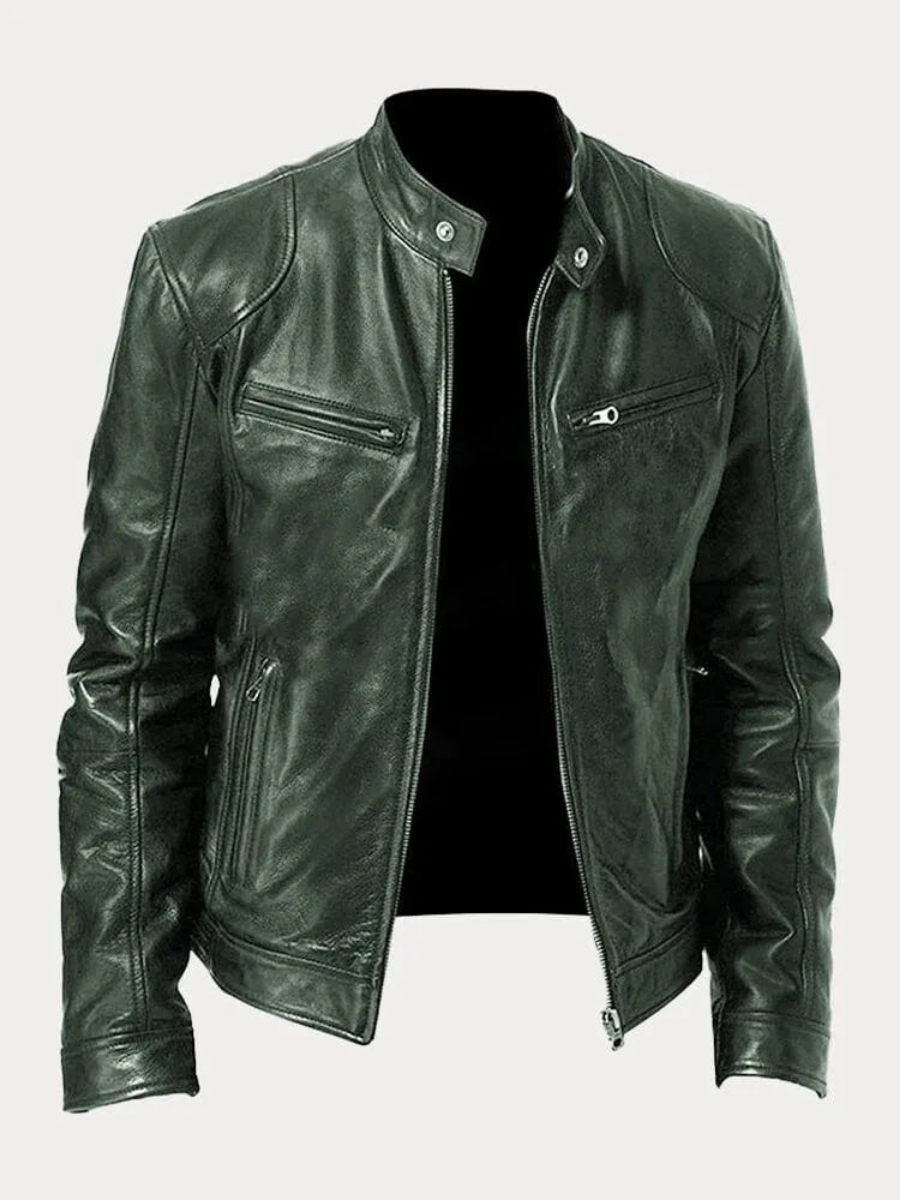 Archer | Men's Faux Leather Cafe Racer Jacket