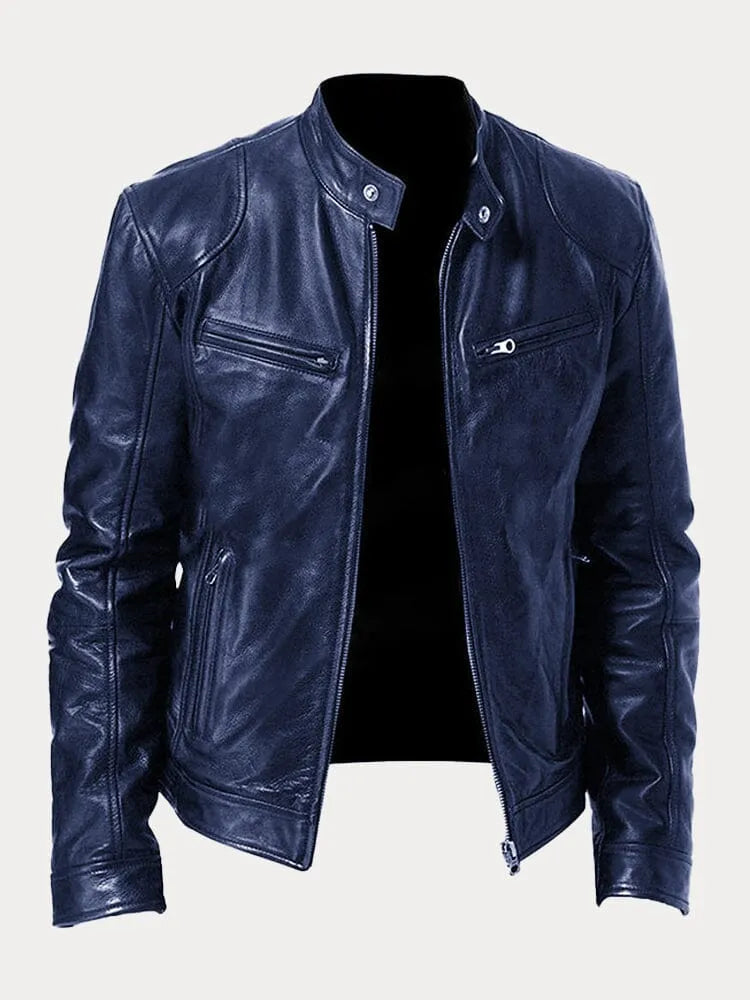 Archer | Men's Faux Leather Cafe Racer Jacket