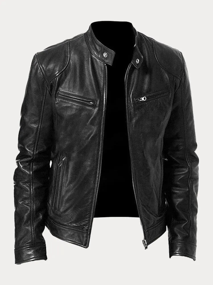 Archer | Men's Faux Leather Cafe Racer Jacket