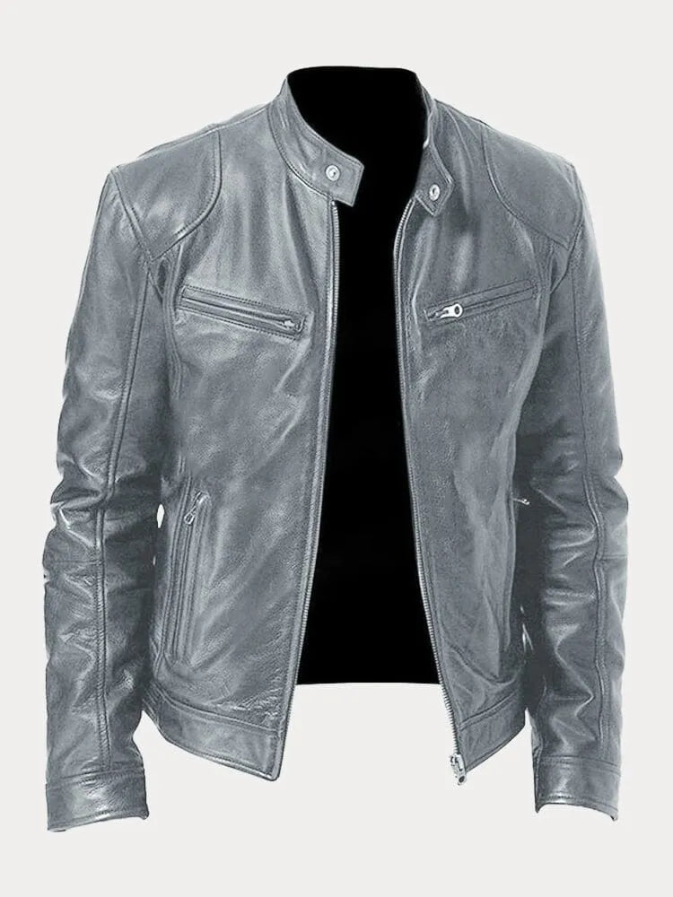 Archer | Men's Faux Leather Cafe Racer Jacket