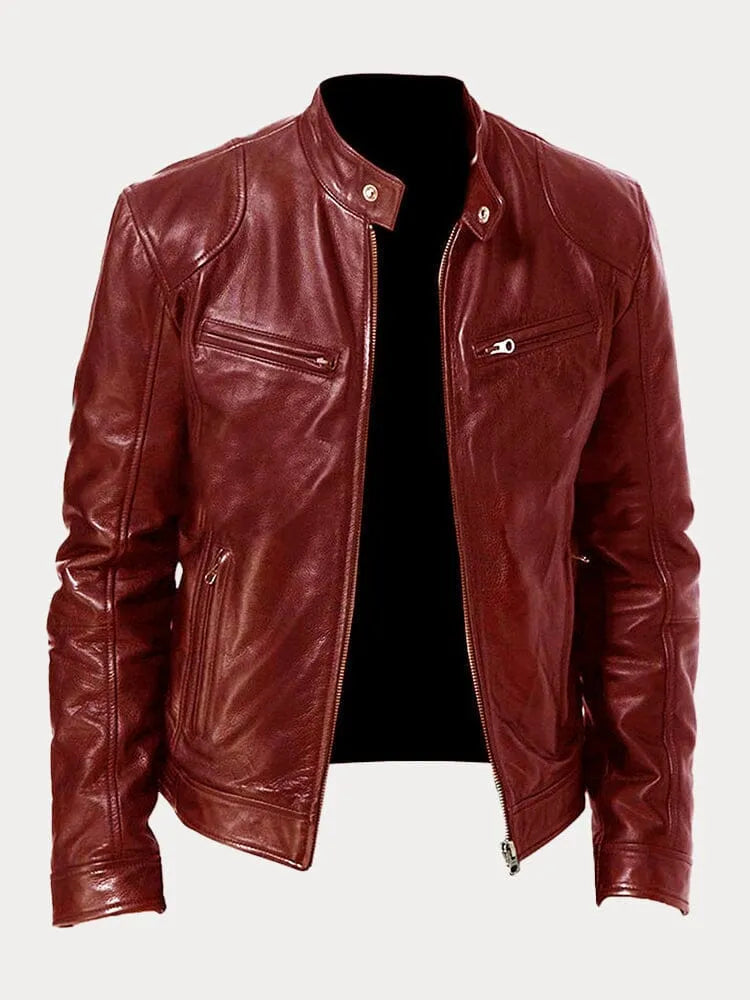 Archer | Men's Faux Leather Cafe Racer Jacket