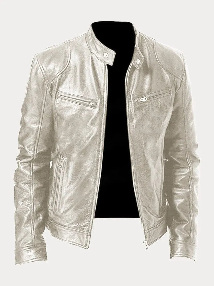 Archer | Men's Faux Leather Cafe Racer Jacket