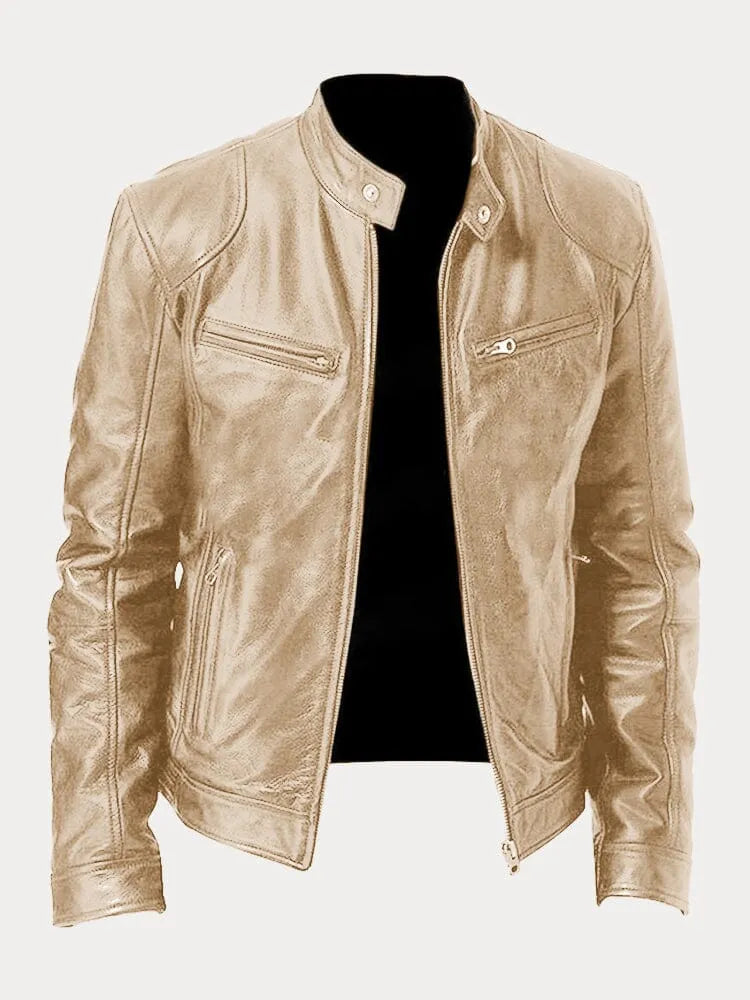 Archer | Men's Faux Leather Cafe Racer Jacket