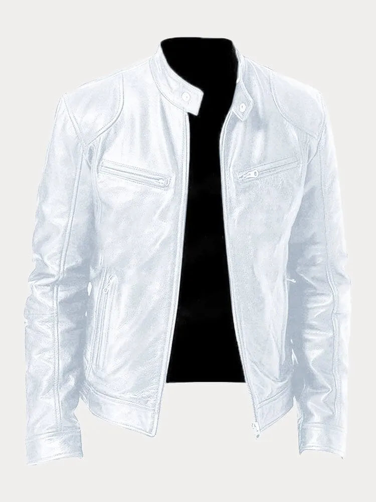 Archer | Men's Faux Leather Cafe Racer Jacket
