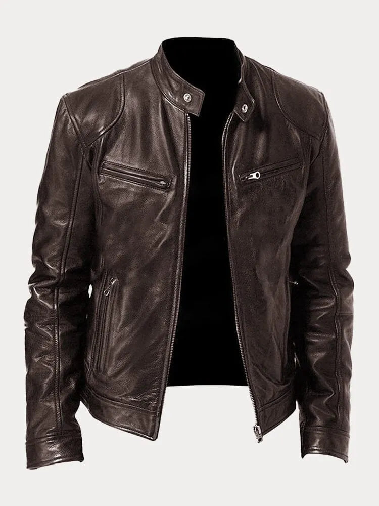 Archer | Men's Faux Leather Cafe Racer Jacket