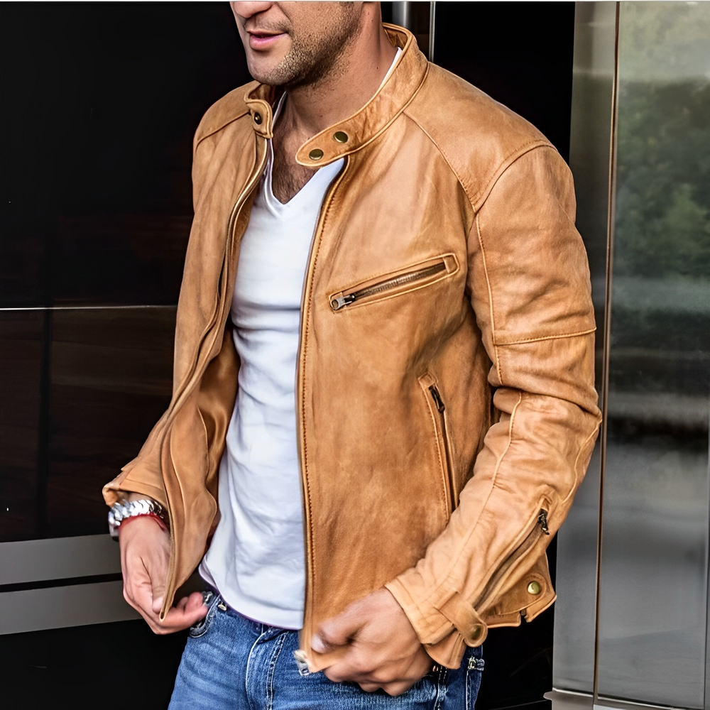Arlo | Cafe-Racer-Lederjacke für Herren