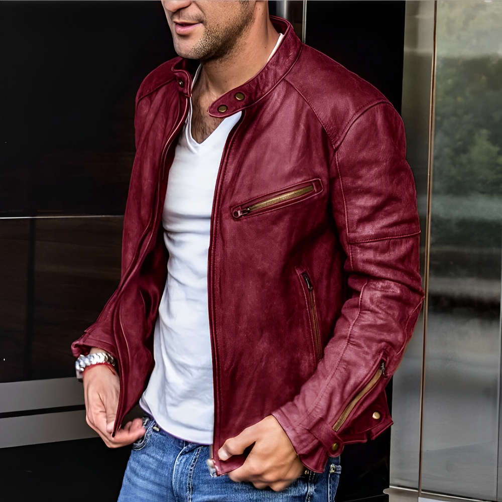 Arlo | Cafe-Racer-Lederjacke für Herren
