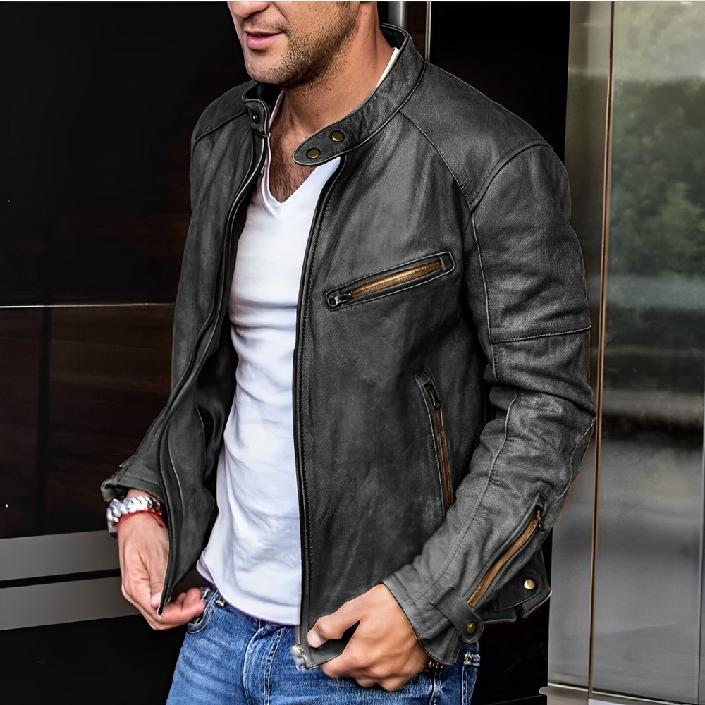 Arlo | Cafe-Racer-Lederjacke für Herren