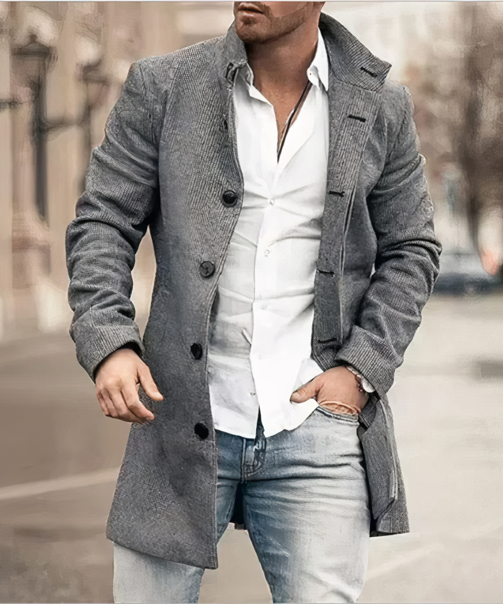 August | Herren-Overcoat mit fallendem Revers