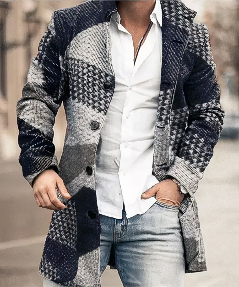August | Herren-Overcoat mit fallendem Revers