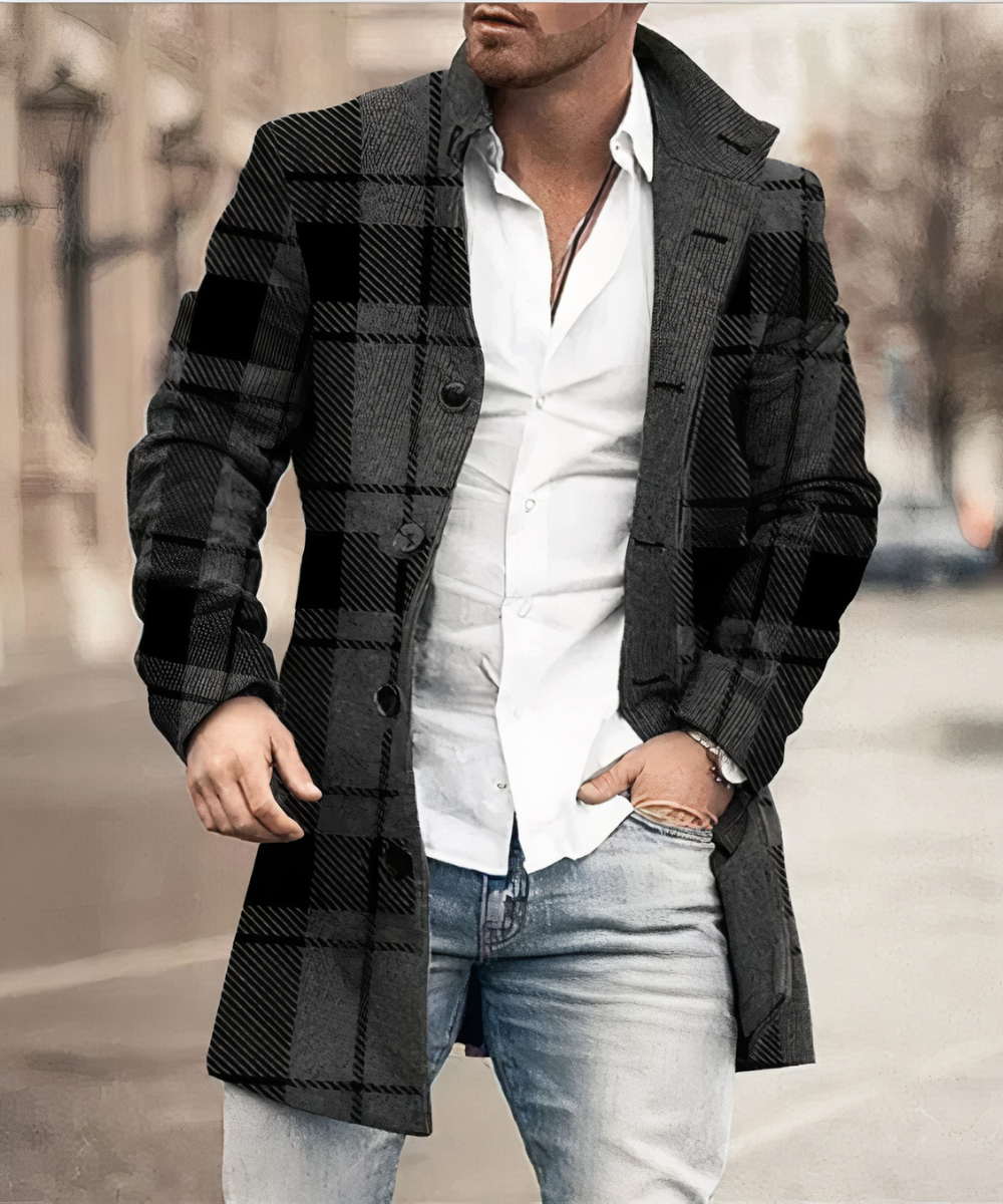 August | Herren-Overcoat mit fallendem Revers