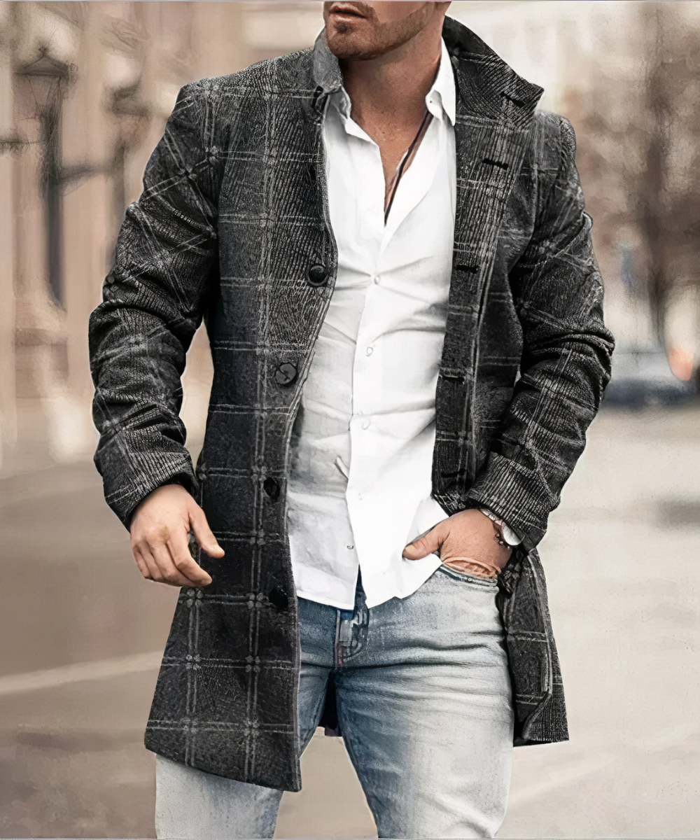 August | Herren-Overcoat mit fallendem Revers