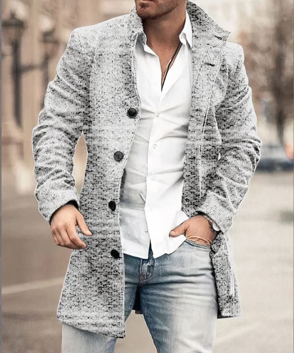 August | Herren-Overcoat mit fallendem Revers