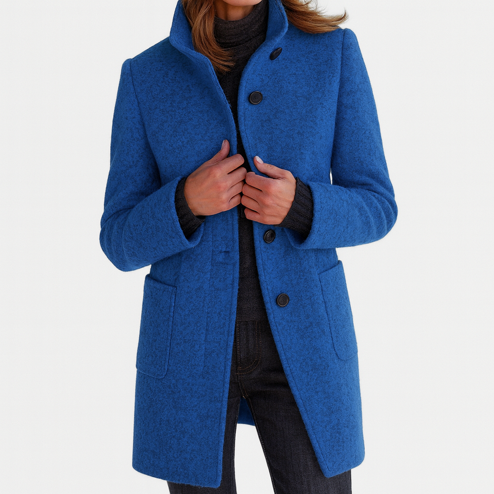 Belle | Women's Stand Collar Button Coat