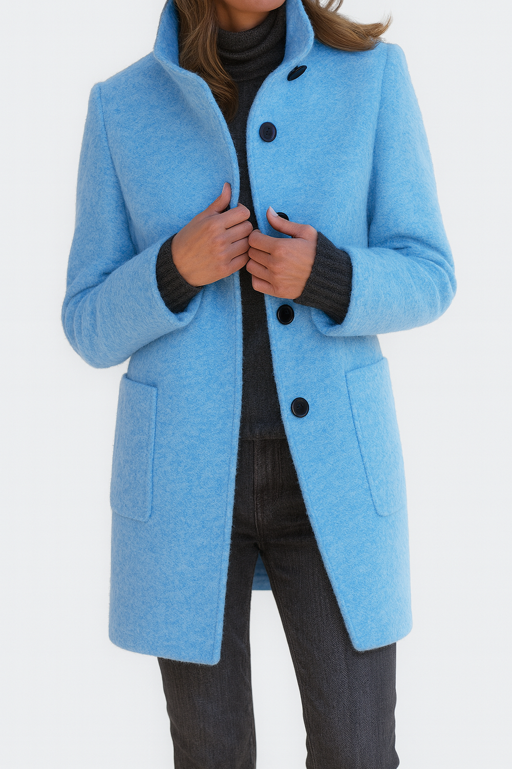 Belle | Women's Stand Collar Button Coat