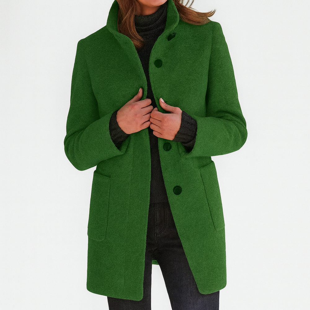 Belle | Women's Stand Collar Button Coat