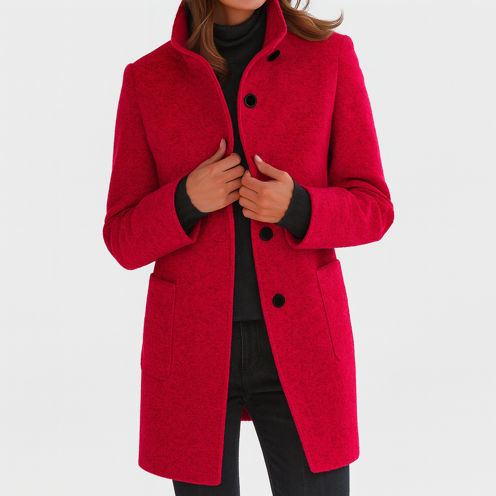 Belle | Women's Stand Collar Button Coat