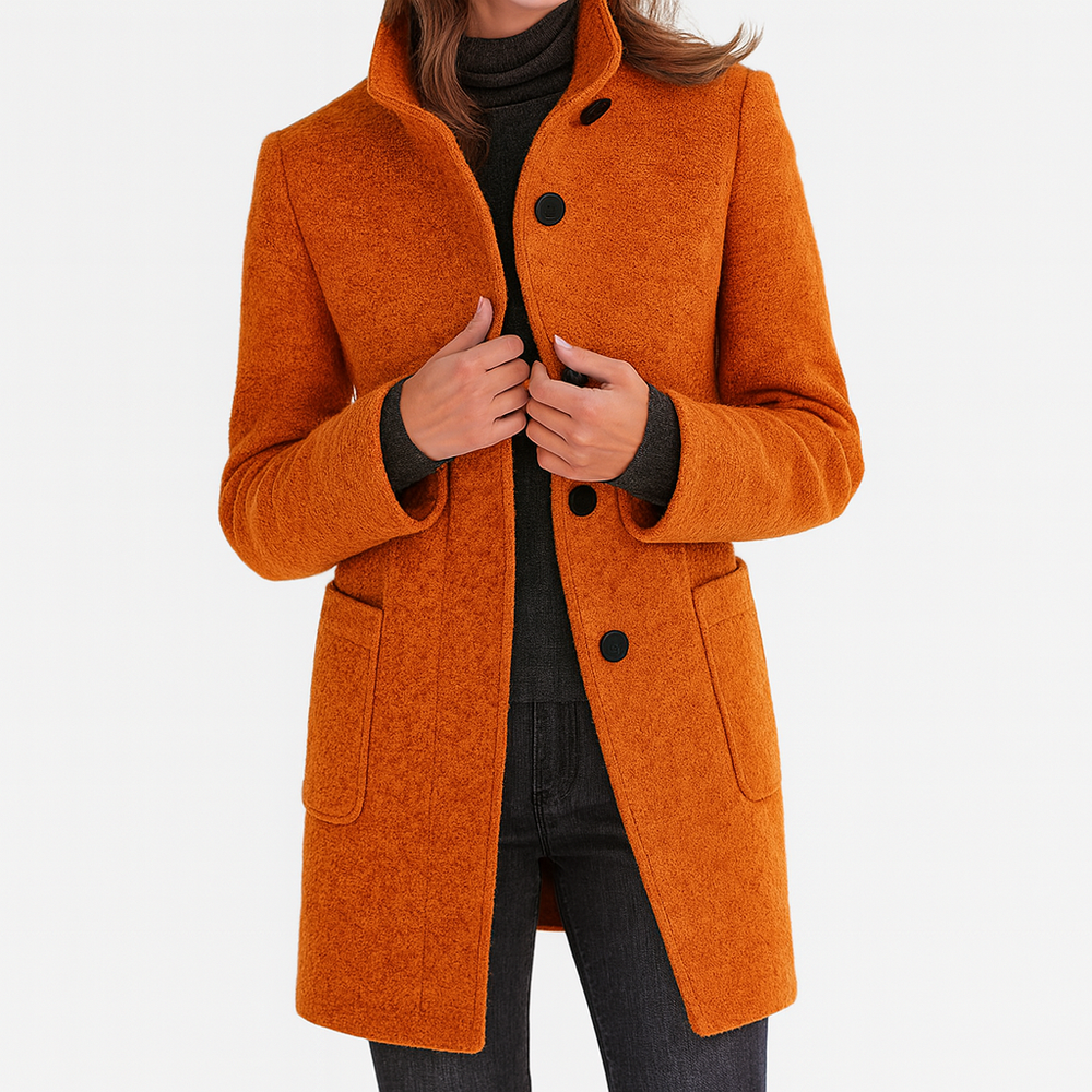 Belle | Women's Stand Collar Button Coat