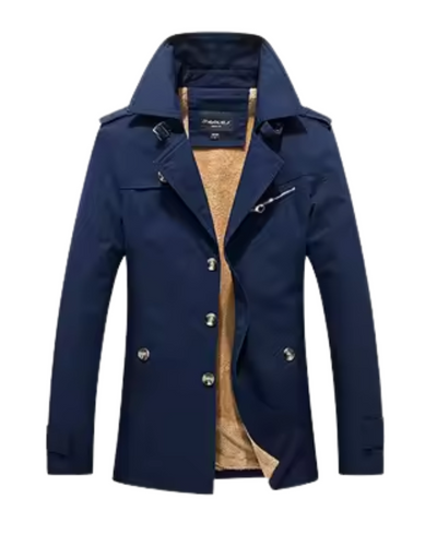 Booker | Herren-Stepp-Trenchcoat mit Fleecefutter