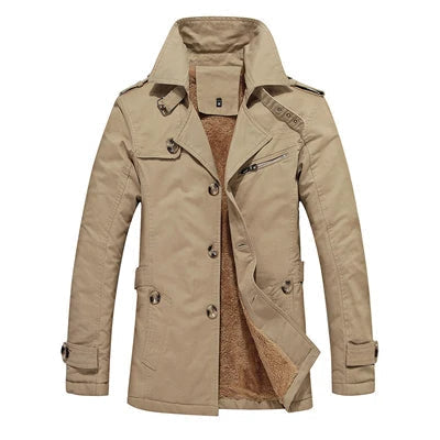 Booker | Herren-Stepp-Trenchcoat mit Fleecefutter