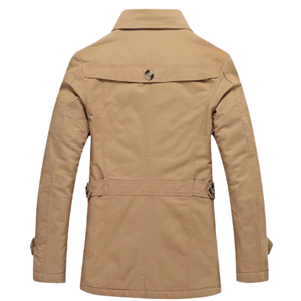 Booker | Herren-Stepp-Trenchcoat mit Fleecefutter