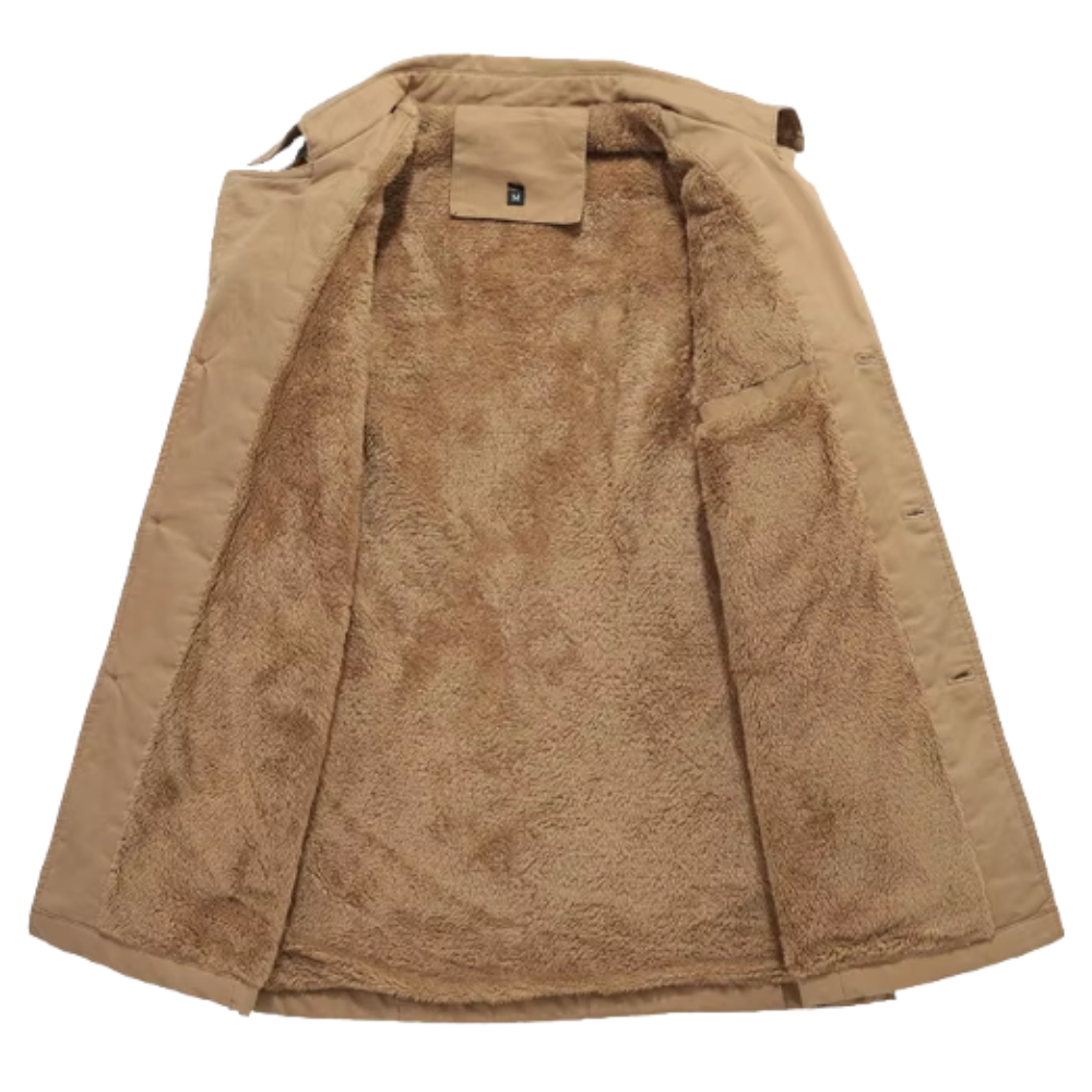 Booker | Herren-Stepp-Trenchcoat mit Fleecefutter
