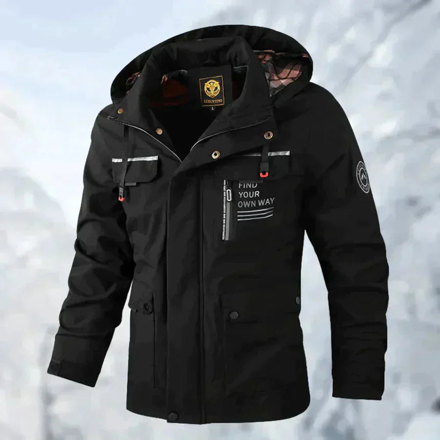 Caleb | Wasserdichte Outdoor-Kapuzenjacke für Herren