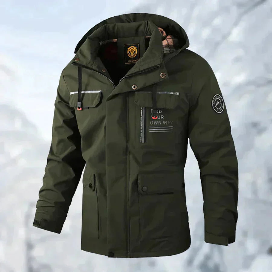 Caleb | Wasserdichte Outdoor-Kapuzenjacke für Herren