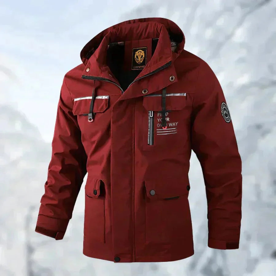 Caleb | Wasserdichte Outdoor-Kapuzenjacke für Herren
