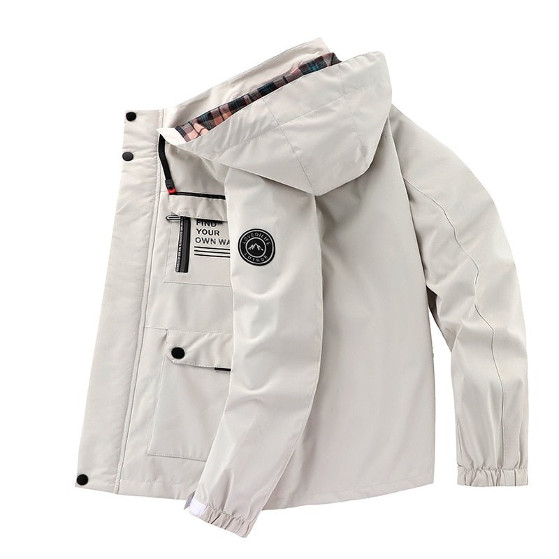 Caleb | Wasserdichte Outdoor-Kapuzenjacke für Herren