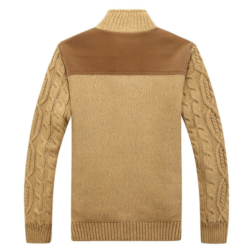 Camden | Men's Fleece Lined Cable Knit Cardigan
