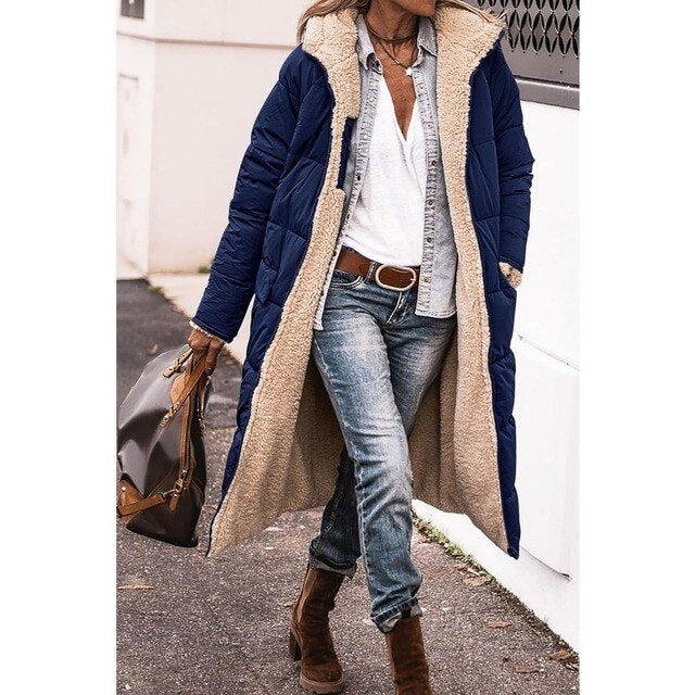Carys | Women's Long Reversible Fleece Lined Coat