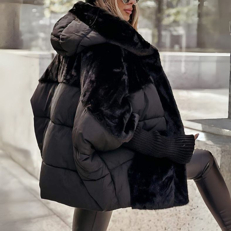 Constance | Damen-Steppjacke mit Kunstfellbesatz