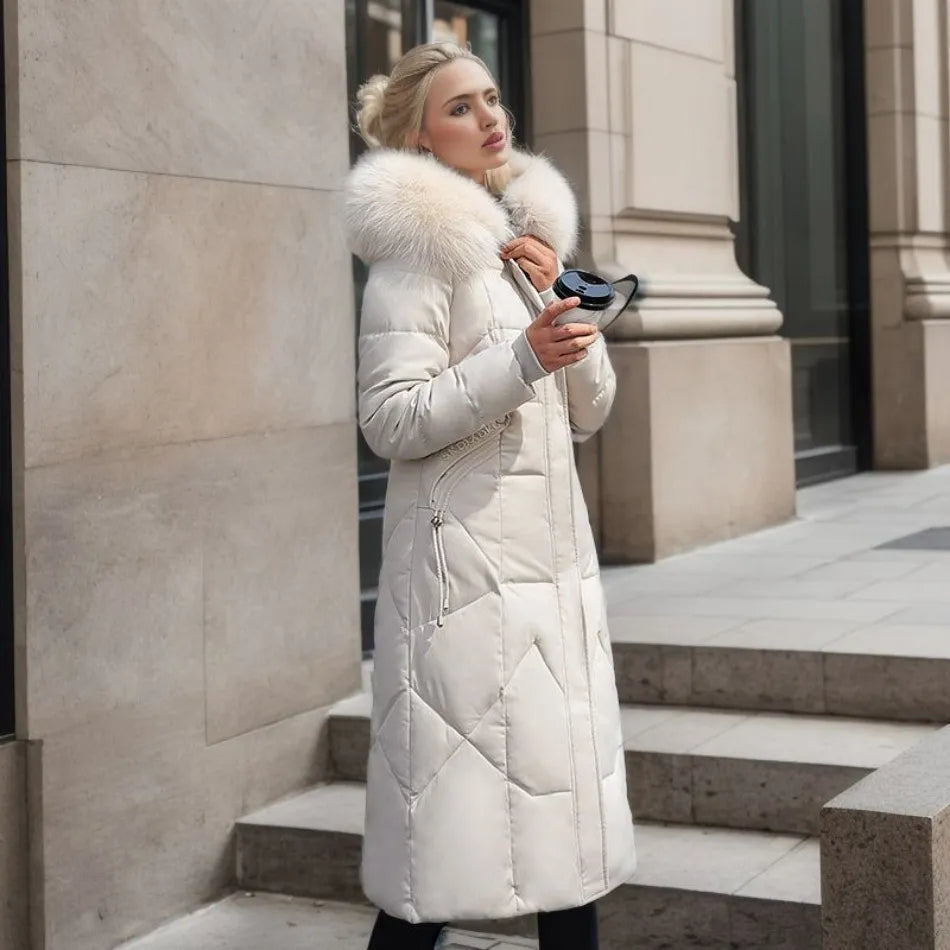 Cressida | Women's Long Quilted Down Coat