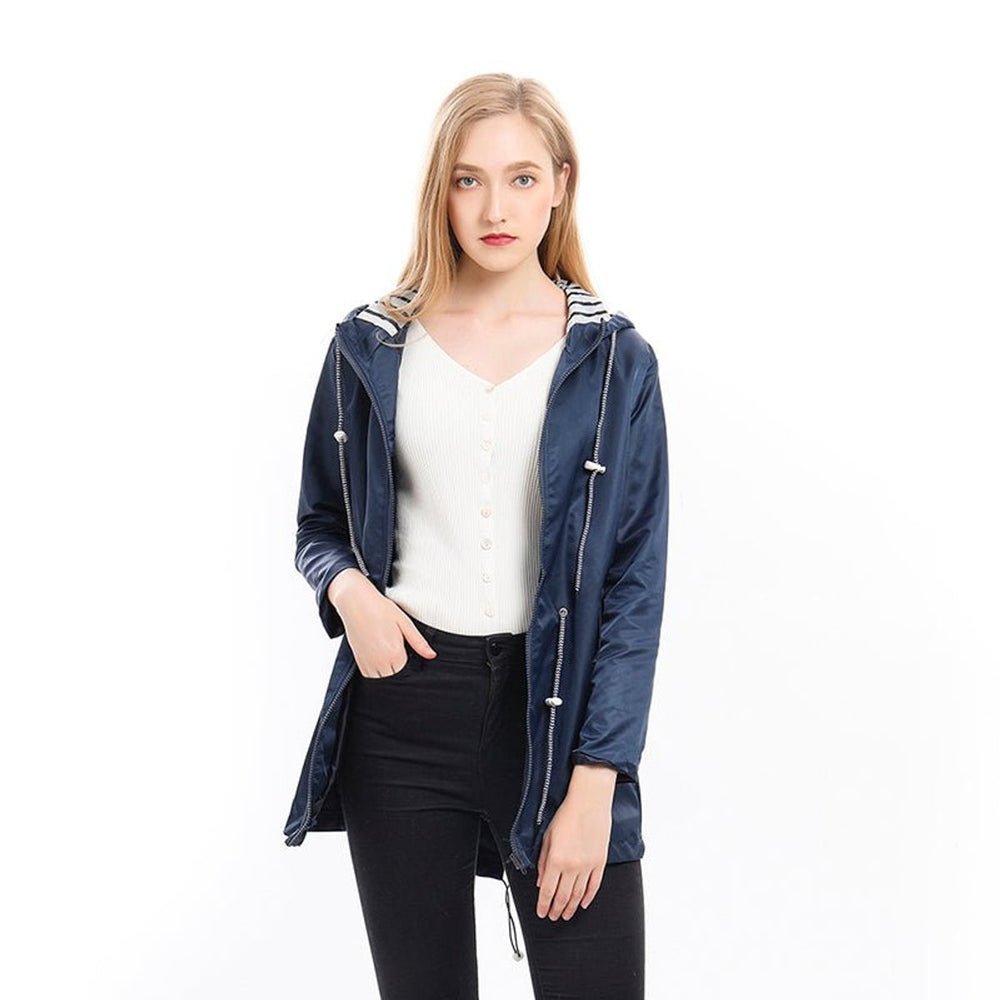 Daphne | Women's Hooded Drawstring Rain Jacket