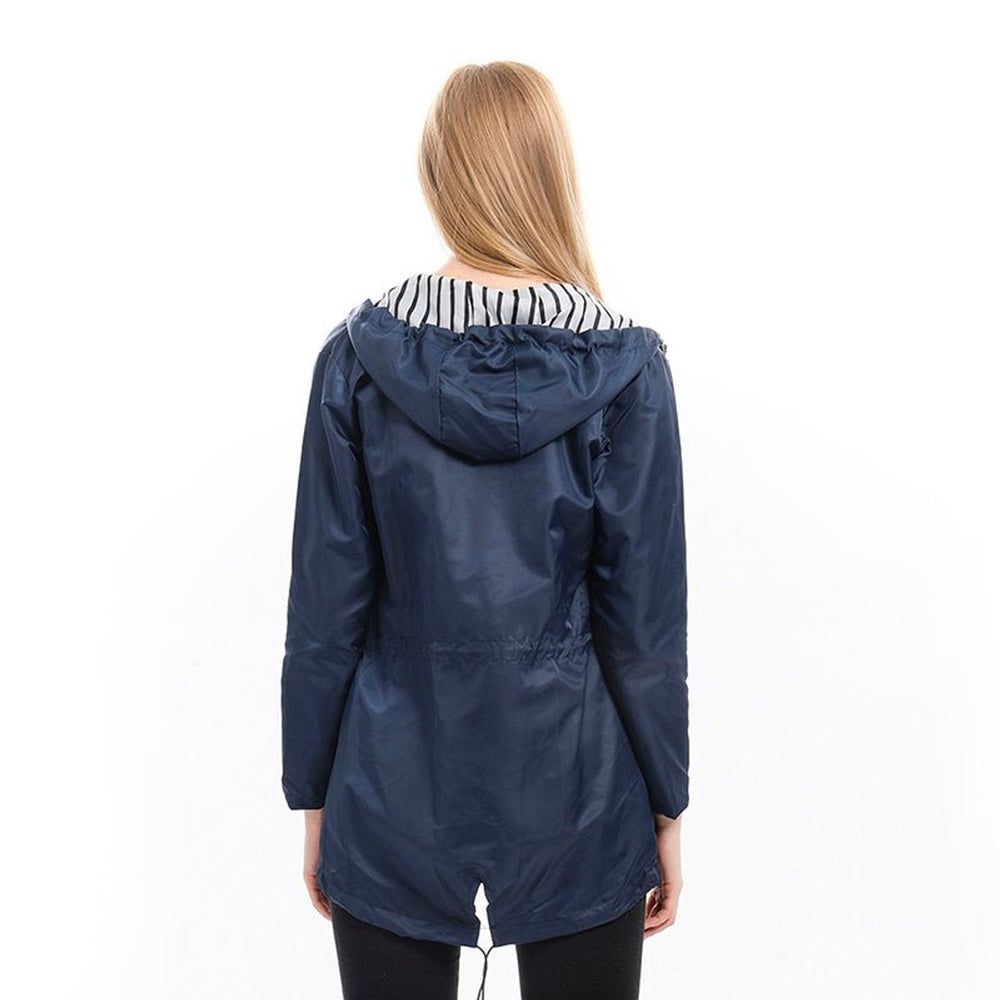 Daphne | Women's Hooded Drawstring Rain Jacket