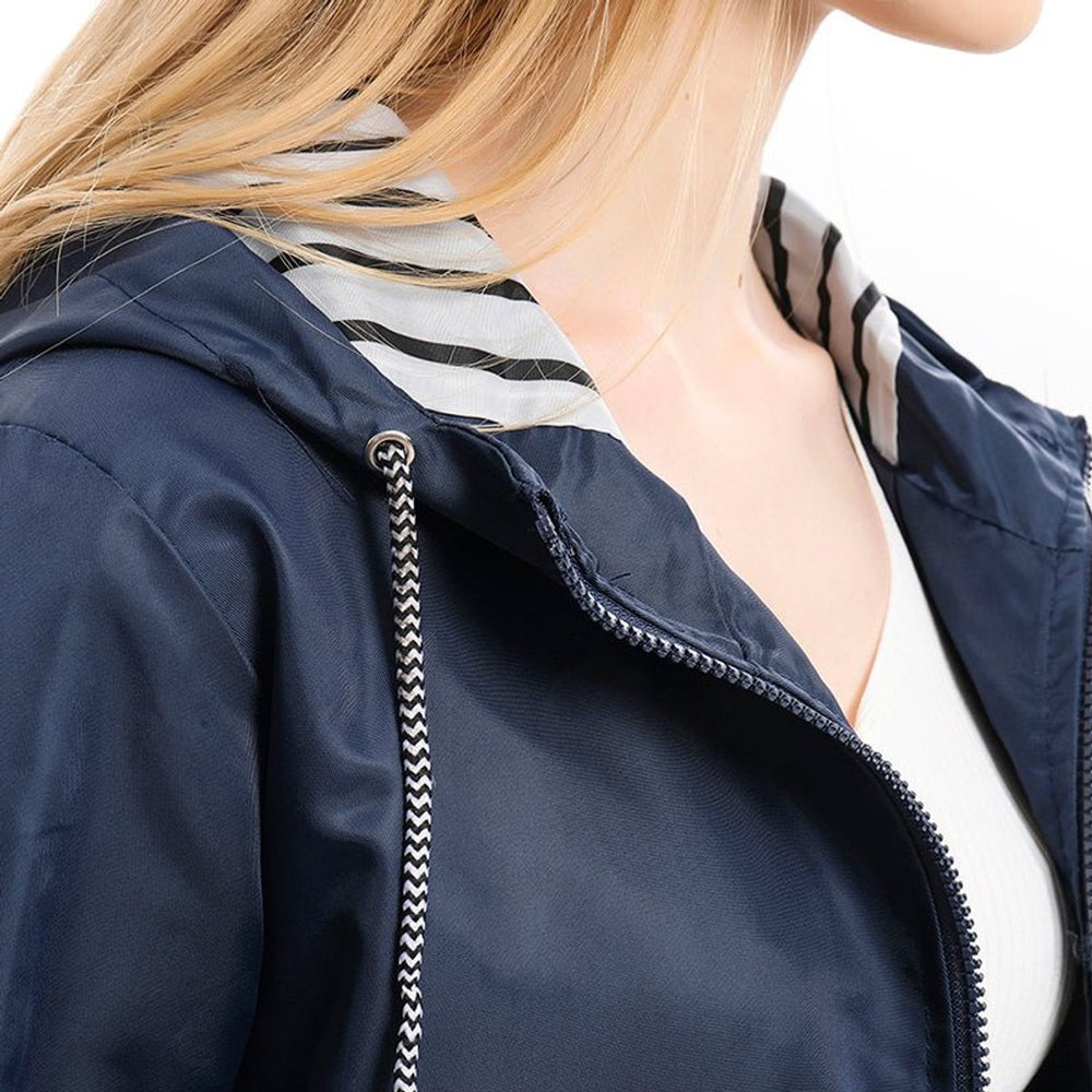Daphne | Women's Hooded Drawstring Rain Jacket