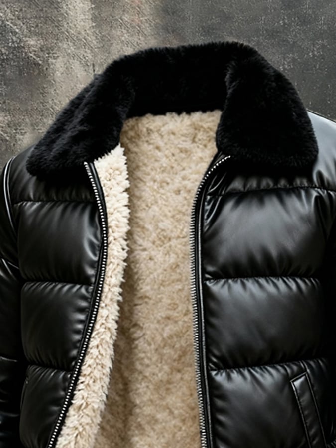 Declan | Herren-Pufferjacke aus Kunstleder