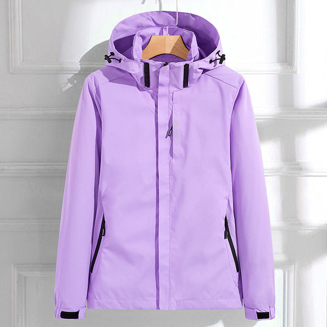 Della | Damen-Kapuzen-Regenjacke mit Reißverschluss