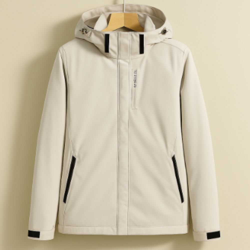 Della | Damen-Kapuzen-Regenjacke mit Reißverschluss