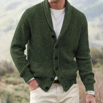 Dexter | Herren-Cardigan mit Schalkragen und Knopfleiste