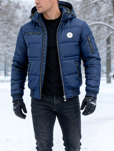 Edmund | Herren-Pufferjacke mit Kapuze und Wattierung