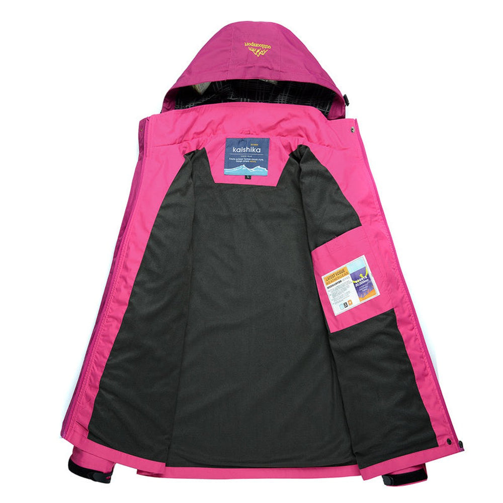 Eleanor | Zweifarbige Damen-Kapuzenregenjacke