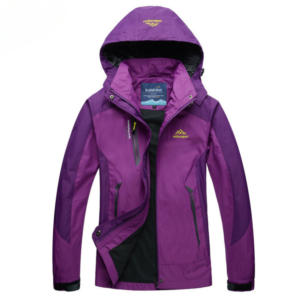 Eleanor | Zweifarbige Damen-Kapuzenregenjacke