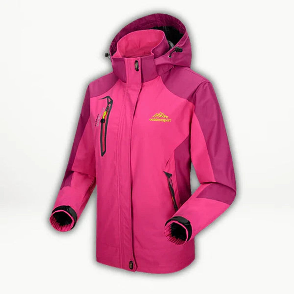 Eleanor | Zweifarbige Damen-Kapuzenregenjacke