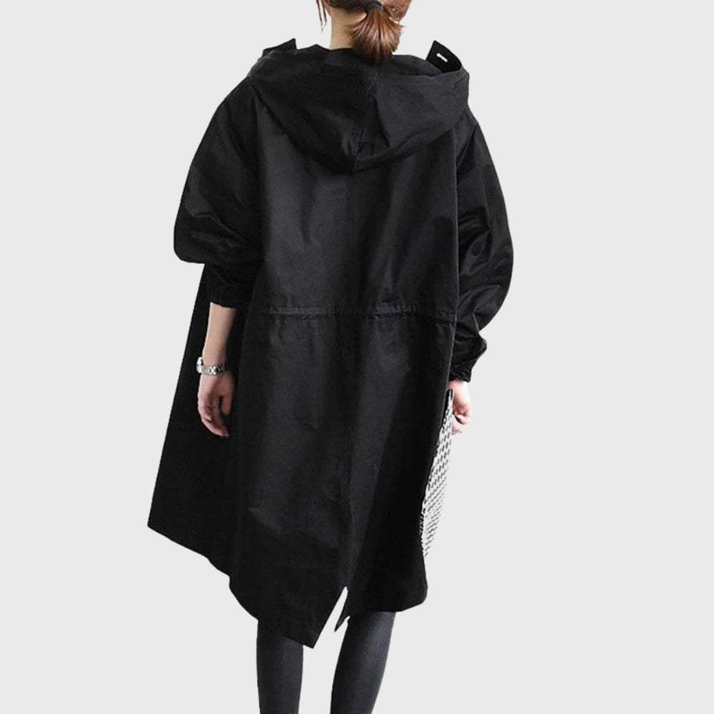 Elise | Women's Long Hooded Trench Coat